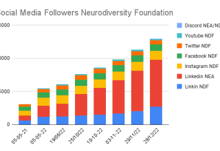 Social Media Followers Neurodiversity Foundation eind 2022