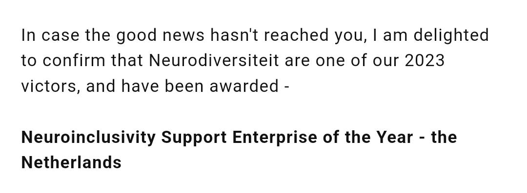 Award for neurodiversity foundation