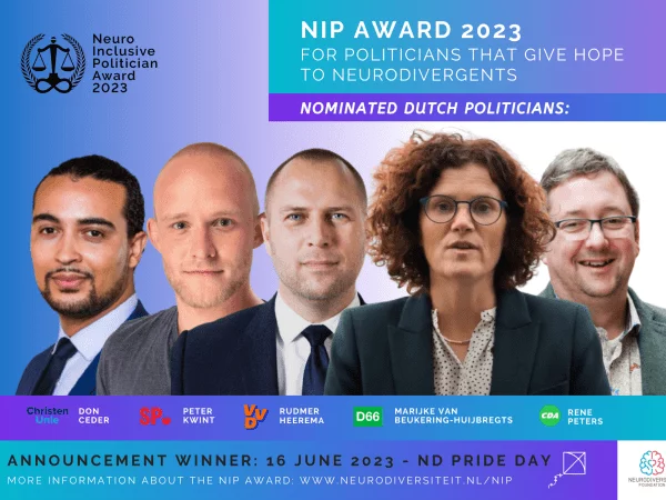Neuroinclusieve politicus award 2023 english version nominees total