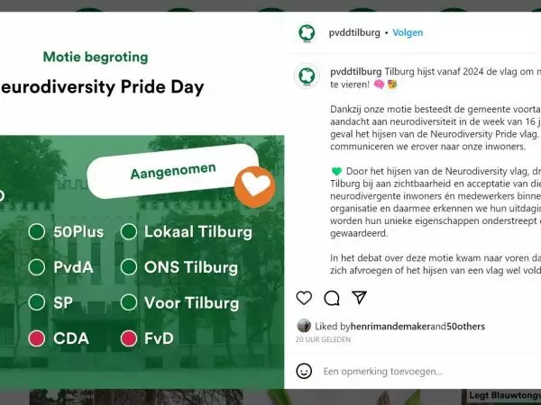 Neurodiversity Pride motie Tilburg